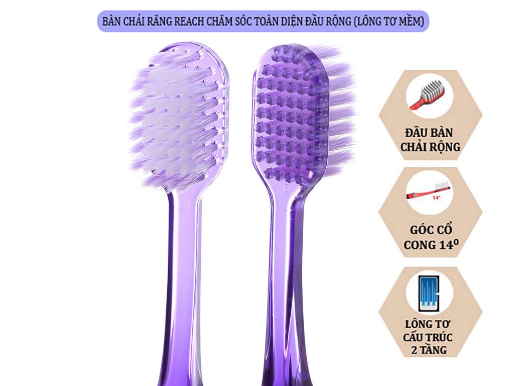 Bàn chải đánh răng REACH Wide Ultra Soft ( lông siêu mềm)